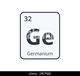 Germanium Chemical Element Graphic für wissenschaftliche Designs. Stock Vektor