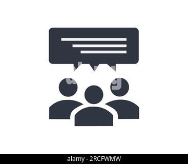Symbol Für Gruppendiskussion. Konzept von Teamarbeit und Gemeinschaft. Stock Vektor