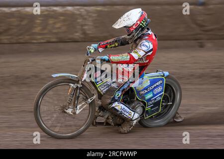 Jaimon Lidsey - Belle Vue Aces Speedway-Fahrer. Actionporträt Stockfoto