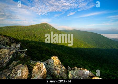 Hawksbill Summit, Shenandoah-Nationalpark, Virginia, USA Stockfoto