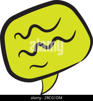 Isolierte Skizze eines Comic-Bubble-Chat-Vektors Stock Vektor