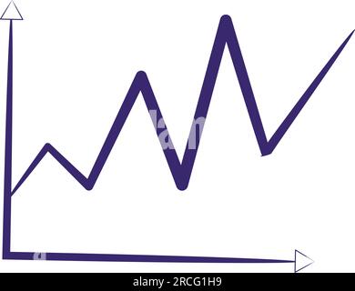 Isoliertes farbiges Geschäftsdiagramm Skizzensymbol Vektor Stock Vektor