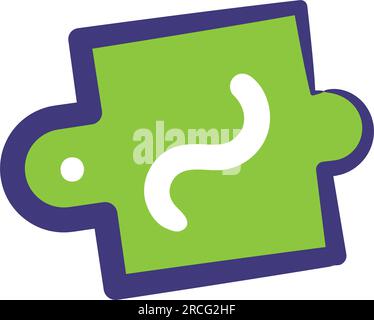 Isolierte Skizze eines Puzzleteils-Symbolvektors Stock Vektor