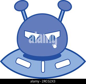 Isolierter farbiger Symbolvektor des Roboters Stock Vektor