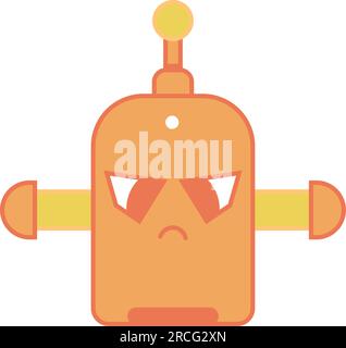 Isolierter farbiger Symbolvektor des Roboters Stock Vektor