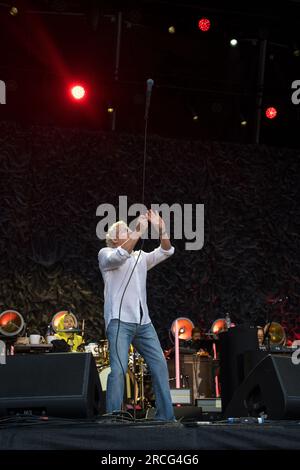 Derby, Großbritannien, 14. Juli 2023, Rockband The Who, Roger Daltrey und Pete Townsend während ihrer „The Who Hits back“-Tour, UK Credit: Paul Smith / Alamy Live News Stockfoto