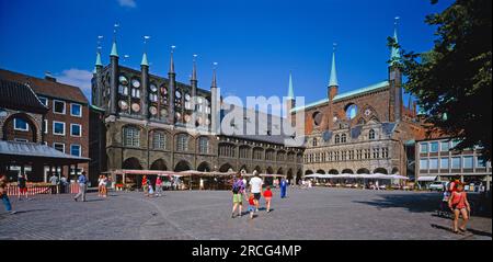 Historisches Stadtzentrum, Lübeck, Deutschland Stockfoto