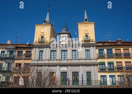 Segovia Rathaus am Plaza Mayor Square - Segovia, Spanien Stockfoto