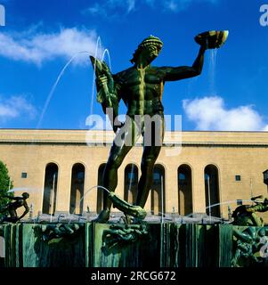 Poseidon-Statue, Göteborg, Schweden Stockfoto