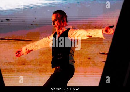 Mailand, Italien. 14. Juli 2023. Depeche Mode tritt am 14 2023. Juli live im Stadion San Siro in Mailand auf (Foto: Mairo Cinquetti/NurPhoto). Kredit: NurPhoto SRL/Alamy Live News Stockfoto