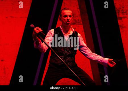 Mailand, Italien. 14. Juli 2023. Depeche Mode tritt am 14 2023. Juli live im Stadion San Siro in Mailand auf (Foto: Mairo Cinquetti/NurPhoto). Kredit: NurPhoto SRL/Alamy Live News Stockfoto