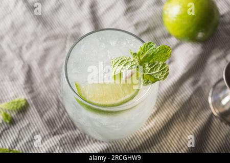 Moskauer Mule Cocktail hausgemachter klassischer russischer Wodka, Ingwerbier, Limettensaft und Sirup Stockfoto