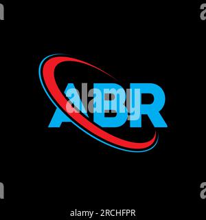 ABR-Logo. ABR-Buchstabe. Logo mit ABR-Buchstaben. Initialen ABR-Logo, verbunden mit einem Kreis und einem Monogramm-Logo in Großbuchstaben. ABR-Typographie für die Technologie. Stock Vektor