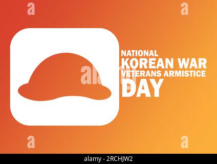 National Korean War Veterans Armistice Day Vector Template Design Illustration. Geeignet für Grußkarten, Poster und Banner Stock Vektor