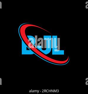 BJL-Logo. BJL-Brief. Logo mit BJL-Buchstaben. Initialen BJL-Logo, verbunden mit einem Kreis und einem Monogramm-Logo in Großbuchstaben. BJL-Typografie für Technologie, Unternehmen Stock Vektor