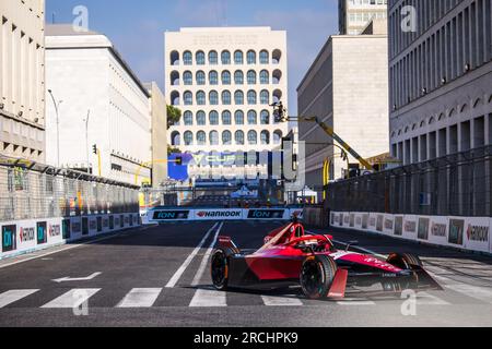 Rom, Italien. 15. Juli 2023. Rom, Italie. 15. Juli 2023. 27 DENNIS Jake (gbr), Avalanche Andretti Formula E, Spark-Porsche, Porsche 99X Electric, Action anlässlich des 2023. Hankook Rome ePrix, 10. Tagung der ABB FIA Formel E-Weltmeisterschaft 2022-23 auf dem Circuit Cittadino dell'EUR vom 14. Bis 16. Juli 2023 in Rom, Italien - Photo Bastien Roux/DPPI Credit: DPPI Media/Alamy Live News Kredit: DPPI Media/Alamy Live News Stockfoto