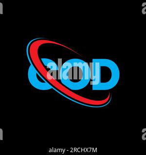 CSB-Logo. COD-Brief. COD-Logo. Initialen CSB-Logo, verbunden mit einem Kreis und einem Monogramm-Logo in Großbuchstaben. KABELJAUTYPOGRAFIE für Technologie, Geschäfte Stock Vektor