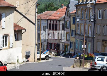 Old Town Street in Sierck les Bain, Frankreich Stockfoto