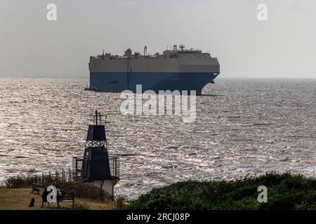 RoRo Aquamarine Ace fährt Richtung Royal Portbury Docks Stockfoto