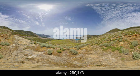 360 Grad Panorama Ansicht von Kreta, Westküste
