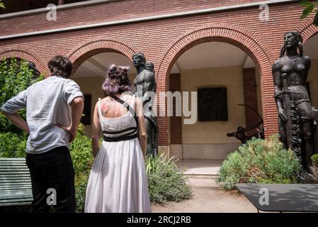 Musée Bourdelle Courtyard, ein Kunstmuseum im alten Studio des französischen Bildhauers Antoine Bourdelle. Paris, Frankreich Stockfoto