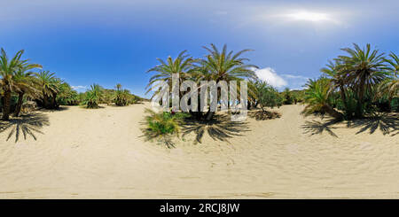 360 Grad Panorama Ansicht von Kreta, Palm Beach