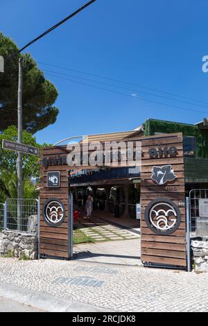 Portugal, Region Centro, Eintritt zum Grutas de Mira de Aire (Höhlenkomplex) Stockfoto