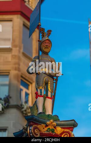 Fritschi-Brunnen, Luzern, Schweiz Stockfoto