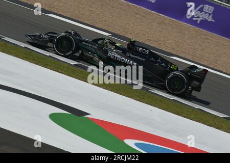 Lewis Hamilton 2023 Aramco Großen Preis Von Großbritannien Stockfoto