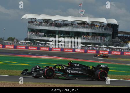 Lewis Hamilton 2023 Aramco Großen Preis Von Großbritannien Stockfoto