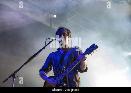 Ancona, Italien. 14. Juli 2023. Alberto Ferrari (Verdena) Kredit: Unabhängige Fotoagentur/Alamy Live News Stockfoto