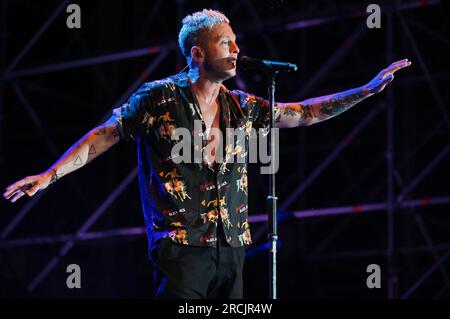 Mantua, Italien. 14. Juli 2023. OneRepublic During One Republic - Live-Konzert 2023, Musikkonzert in Mantua, Italien, Juli 14 2023 Kredit: Independent Photo Agency/Alamy Live News Stockfoto