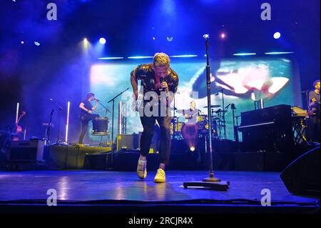 Mantua, Italien. 14. Juli 2023. OneRepublic During One Republic - Live-Konzert 2023, Musikkonzert in Mantua, Italien, Juli 14 2023 Kredit: Independent Photo Agency/Alamy Live News Stockfoto