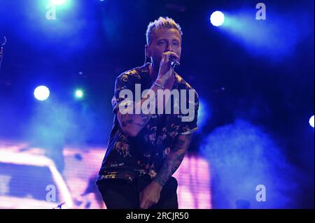 Mantua, Italien. 14. Juli 2023. OneRepublic During One Republic - Live-Konzert 2023, Musikkonzert in Mantua, Italien, Juli 14 2023 Kredit: Independent Photo Agency/Alamy Live News Stockfoto