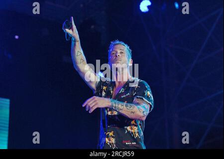 Mantua, Italien. 14. Juli 2023. OneRepublic During One Republic - Live-Konzert 2023, Musikkonzert in Mantua, Italien, Juli 14 2023 Kredit: Independent Photo Agency/Alamy Live News Stockfoto