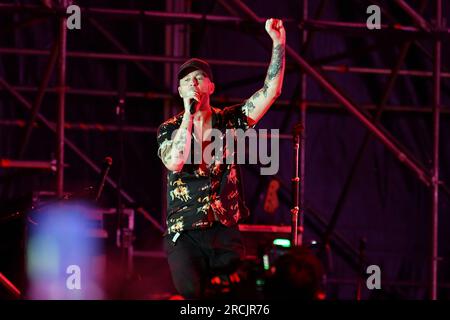 Mantua, Italien. 14. Juli 2023. OneRepublic During One Republic - Live-Konzert 2023, Musikkonzert in Mantua, Italien, Juli 14 2023 Kredit: Independent Photo Agency/Alamy Live News Stockfoto