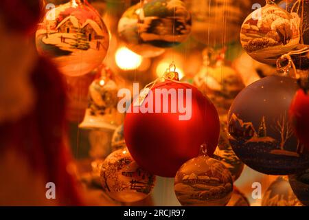 Weihnachtsmärkte, alter Zollmarkt, Colmar, Elsass, Grand Est, Frankreich, Colmar, Elsass, Grand Est, Frankreich Stockfoto