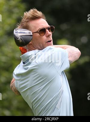 Ronan Keating am zweiten Tag der Aramco Team Series 2023 im Centurion Club, Hertfordshire. Bilddatum: Samstag, 15. Juli 2023. Stockfoto