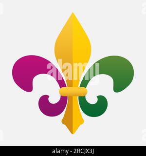 Mardi Gras Fleur De Lis Icon Designelement Vektordarstellung isoliert auf weißem Hintergrund Stock Vektor