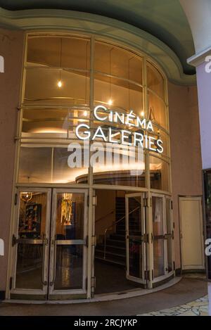 Kinogalerien, Königliche Galerie Saint Hubert, verglaste Einkaufspassage, Brüssel, Belgien Stockfoto