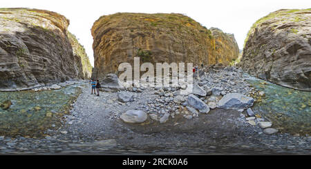 360 Grad Panorama Ansicht von Samaria Canyon 14:22