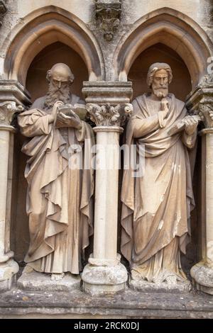 Details zur Kirche des Johannes des Täufers, Frome Stockfoto