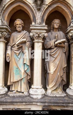 Details zur Kirche des Johannes des Täufers, Frome Stockfoto