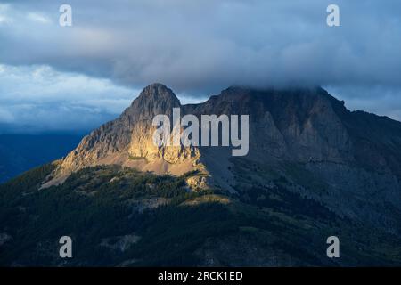 Landschaft rund um die Col of Allos in den Alpes, Frankreich. Stockfoto