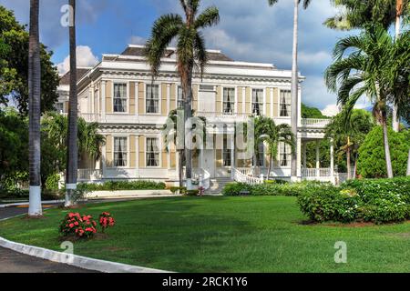 Devon House in Kingston Jamaika ist die ehemalige Residenz von George Stiebel, aus dem Jahr 1881. Nowdays ist ein Museum, das seine Gärten für Öffentlichkeit und fam öffnet Stockfoto