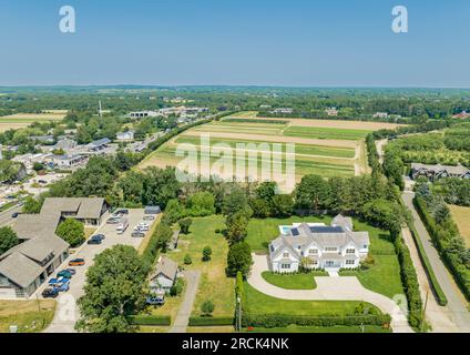 Luftaufnahme der Wassermühle, New york Stockfoto