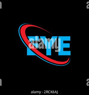 AUGENLOGO. AUGENBRIEF. Logo mit AUGENZEICHEN. Initialen AUGENLOGO verbunden mit Kreis und Monogramm-Logo in Großbuchstaben. AUGENTYPOGRAPHIE für Technologie, Geschäfte Stock Vektor