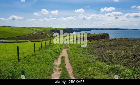 Pfad entlang der Klippe Stockfoto