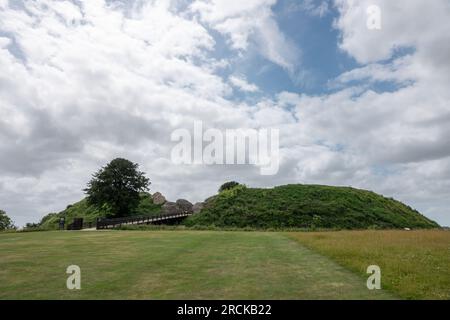 Old Sarum Wiltshire South West England die zerstörte und verlassene Stätte der frühesten Siedlung von Salisbury Stockfoto