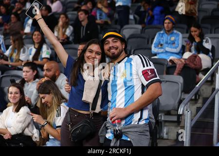 Sydney, Australien. 15. Juli 2023; CommBank Stadium, Sydney, Australien: The eToro Rugby Championship Australia versus Argentina; Argentian Supports Credit: Action Plus Sports Images/Alamy Live News Stockfoto